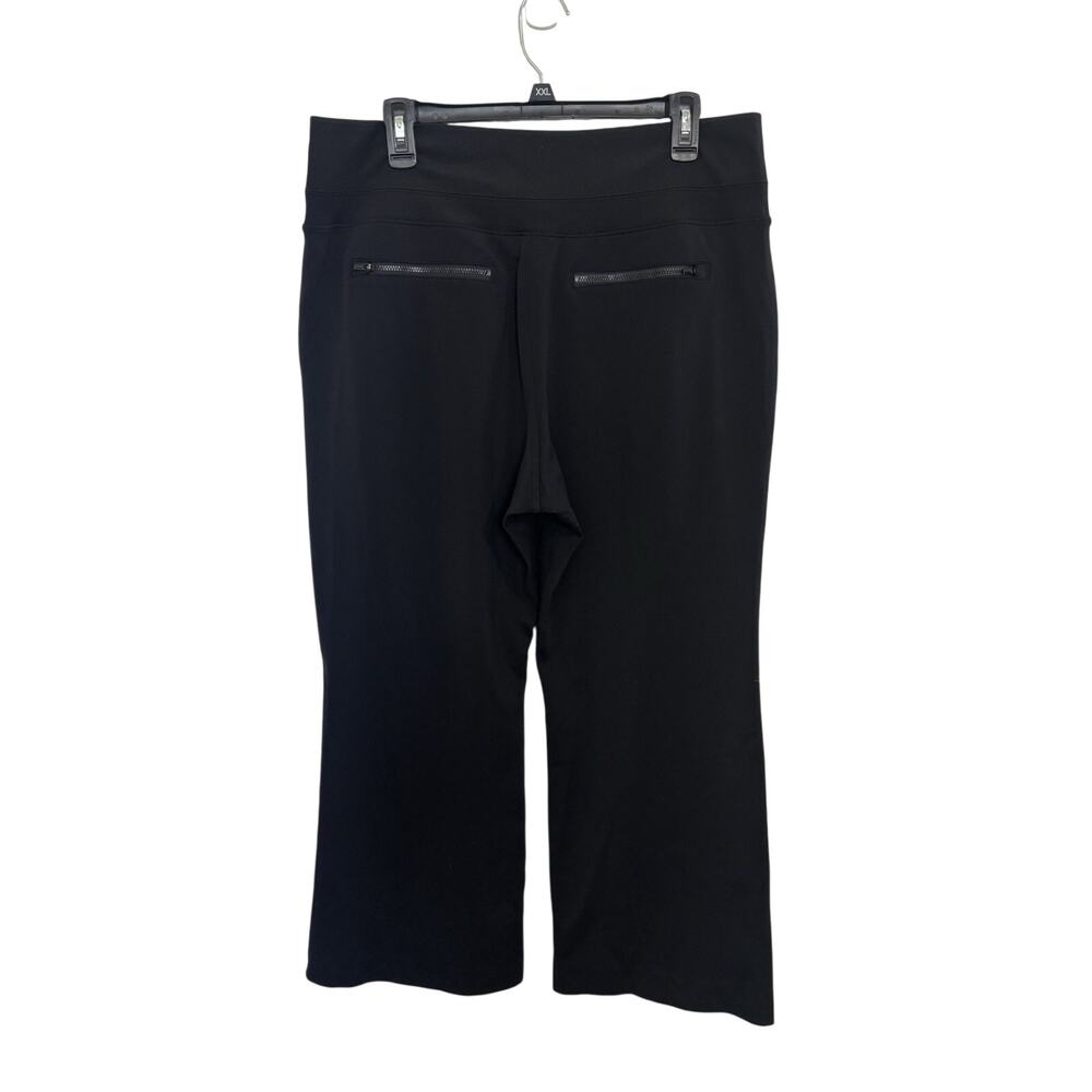 Athleta Black Venice Flare Pant Large High Rise Work Travel UPF 50 Casual Pocket - Picture 3 of 13